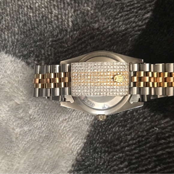 Croton watch 18k gold Rolex lock & dial 100%real gold & Diamonds - Picture 7 of 11